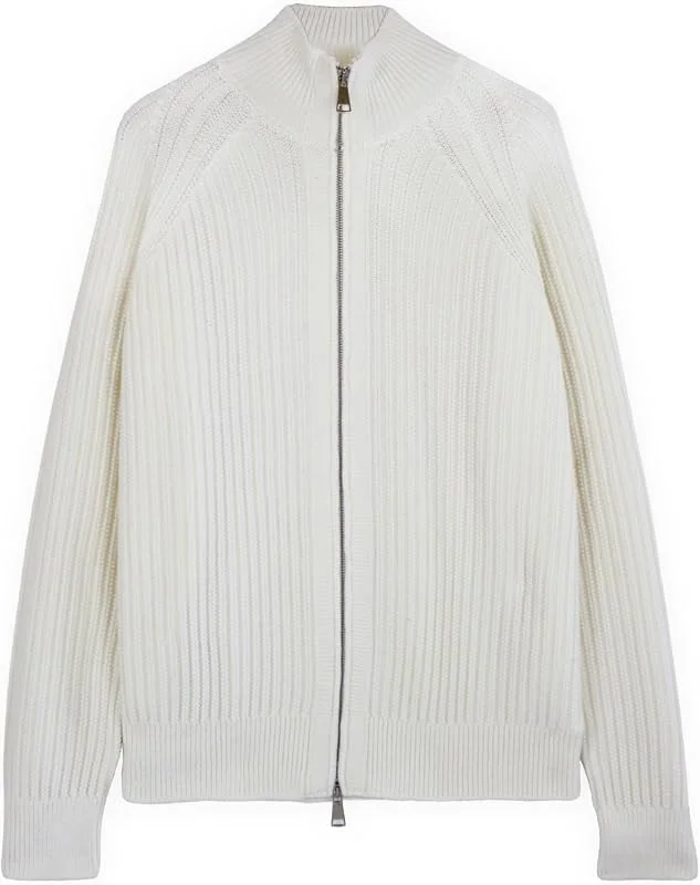 Diana Studio - Giacca Zip in 100% Lana Merino, Uomo, Maniche Lunghe, Regular Fit, Fatta in Italia — Abbigliamento riscaldato