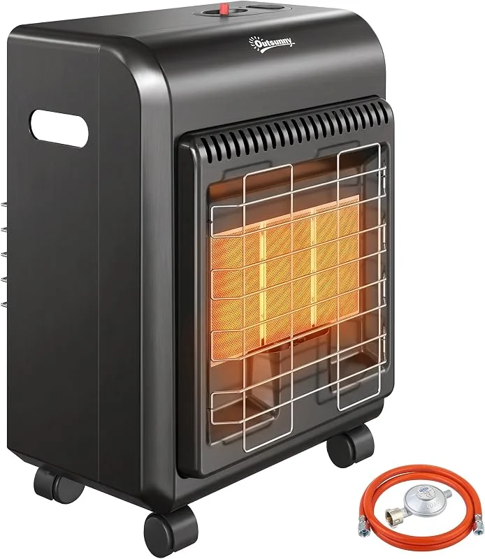 Outsunny Riscaldatore a Gas da Interno 4.2 kW, 3 Livelli di Potenza — Riscaldamento