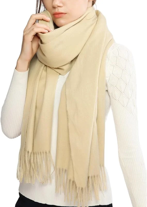 RIIQIICHY Sciarpa Donna Invernale Pashmina Scialle Caldo Stola Elegante Cerimonia per Abito — Abbigliamento riscaldato