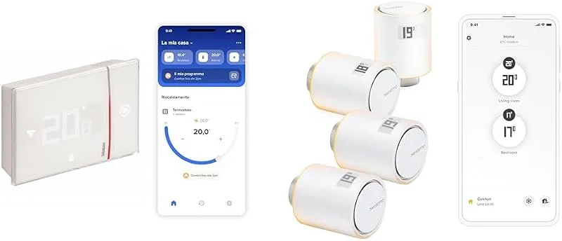 BTICINO SXW8002W Termostato WiFi Smarther2and 4 Netatmo Valvola Termostatica WiFi — Riscaldamento