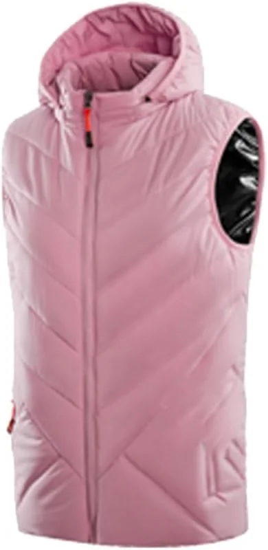 Gilet riscaldato, Giacca riscaldata, Cappuccio Invernale, Capospalla Leggero, Gilet Invernale da Esterno (Senza Batteria)(Rose, XL(62.5-67.5kg)) — Abbigliamento riscaldato