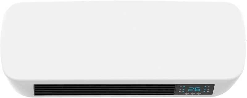 BRICOZONE Termoventilatore Ceramico Da Parete 2000W Con Telecomando Timer Programmabile Display LED Protezione IP22 Termostato Regolabile Riscaldamento Rapido Per Bagno Camera E Ufficio