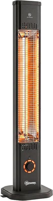 Outsunny Riscaldatore a Infrarossi da Esterno 2000W da Pavimento, Parete — Riscaldamento