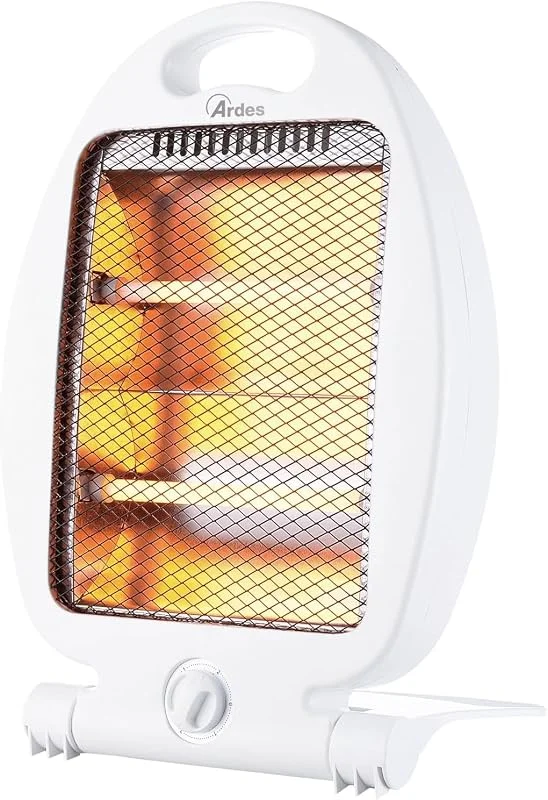 Ardes FLEXO MINI Stufa al Quarzo Pieghevole con 2 Livelli di Potenza (400, 800 W), Riscaldamento a Irraggiamento, Compatta e Portatile per Spazi Ridotti