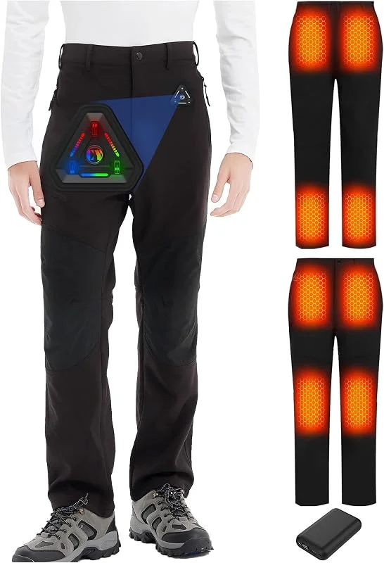CYCYHEAT Pantaloni Riscaldati Uomo Donna 7, 4V 20000mAh — Abbigliamento riscaldato
