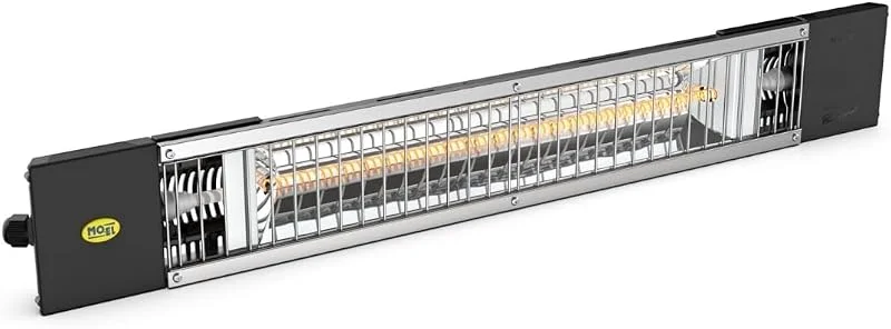 Lampada Riscaldatore PETALO 1800W infrarossi onde corte con supporto a muro e catene (728CP) — Riscaldamento