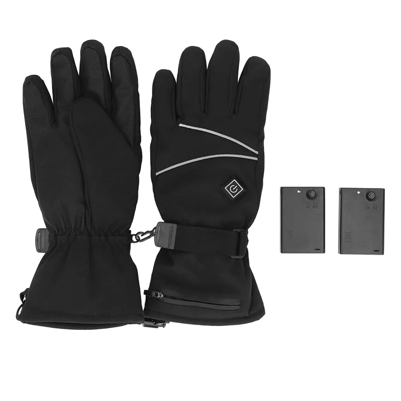 Guanti Riscaldati a Batteria Elettrica per Sci Snowboard 3 Livelli di Riscaldamento Rapido Palmo Completo Touch Screen Fibra di Poliestere per Uomini Donne Sport (M) — Abbigliamento riscaldato