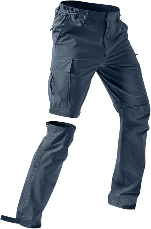Generico Pantaloni Trekking Uomo Convertibili, Pantaloni Cargo da Lavoro Leggeri e ad Asciugatura Rapida con Zip-Off, Ideali per Escursionismo e Campeggio Outdoor — Abbigliamento riscaldato