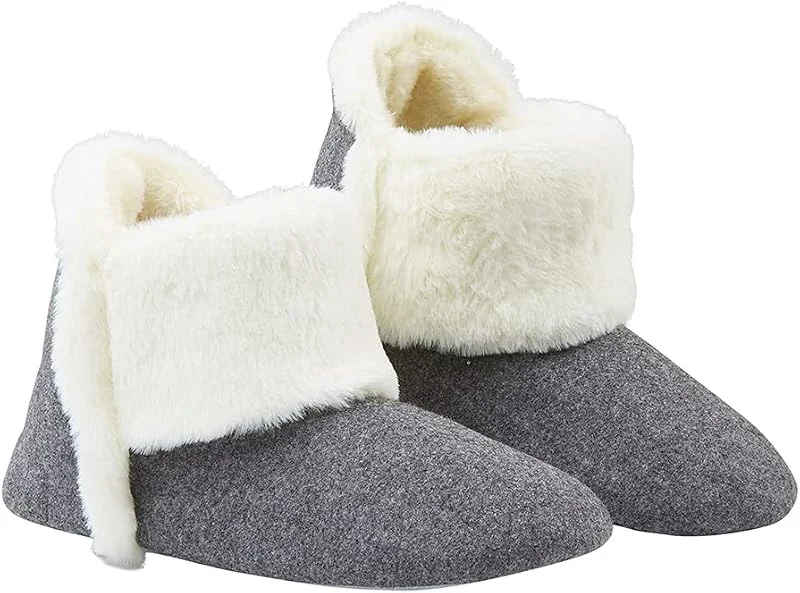 DUNLOP Pantofole Donna Invernali, Ciabatte A Stivaletto Con Pelliccia, Calde, Memory Foam E Antiscivolo — Abbigliamento riscaldato