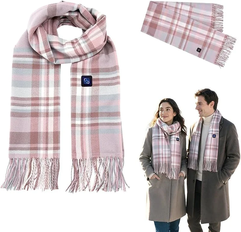 Sciarpe riscaldate con ricarica USB, sciarpa riscaldata per donne e uomini, sciarpe elettriche invernali con 3 livelli di riscaldamento, 200 x 33 cm, sciarpa elettrica riscaldata a collo lungo — Abbigliamento riscaldato