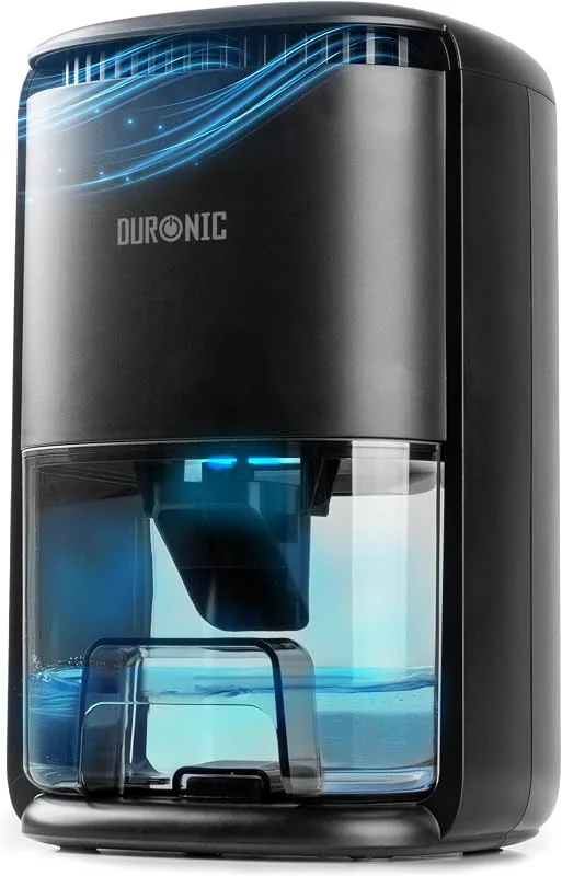 Duronic DH07 BK Mini Deumidificatore Silenzioso per Camera da Letto e Bagno