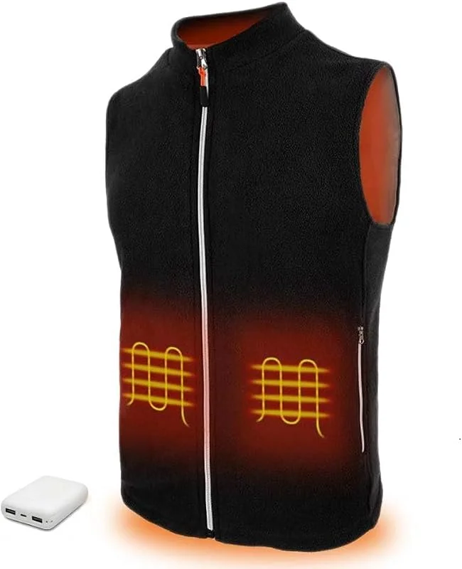 Warm Storm Gilet riscaldato per donne e uomini, giacca autoriscaldante con alimentazione USB, 3 livelli di riscaldamento e 5 zone di riscaldamento, lavabile in lavatrice, gilet riscaldato per sci — Abbigliamento riscaldato