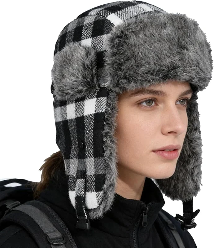 Cappello Trapper Invernale Resistente al con Presa E Paraorecchie — Abbigliamento riscaldato