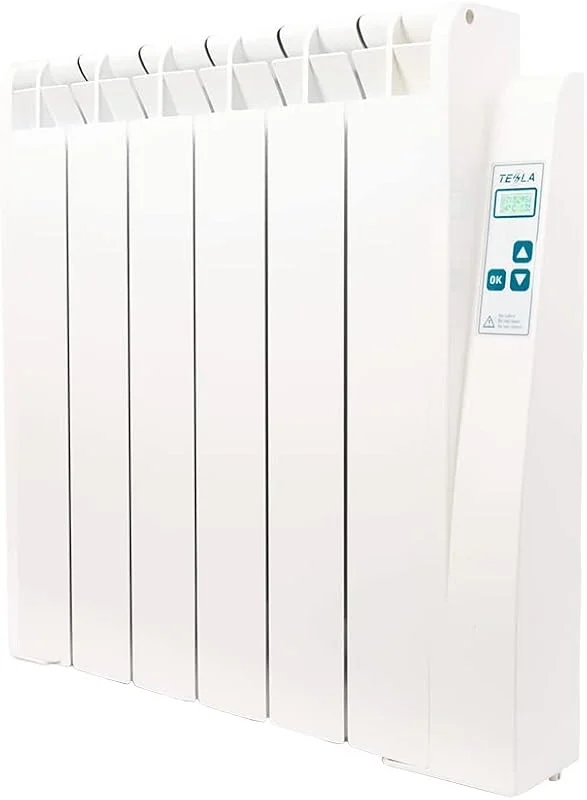 Farho Radiatore elettrico a basso consumo TESSLA 750 W (6) · trasmettitore termico con termostato digitale programmabile bianco 24, 7 · — Riscaldamento