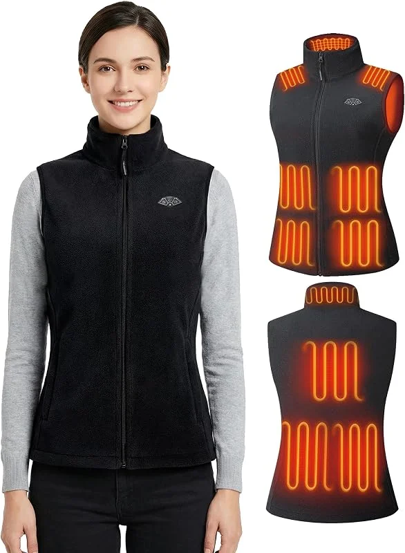Topdot Pile Gilet Riscaldato Donna, Gilet Termico con Batteria 16000mAh — Abbigliamento riscaldato