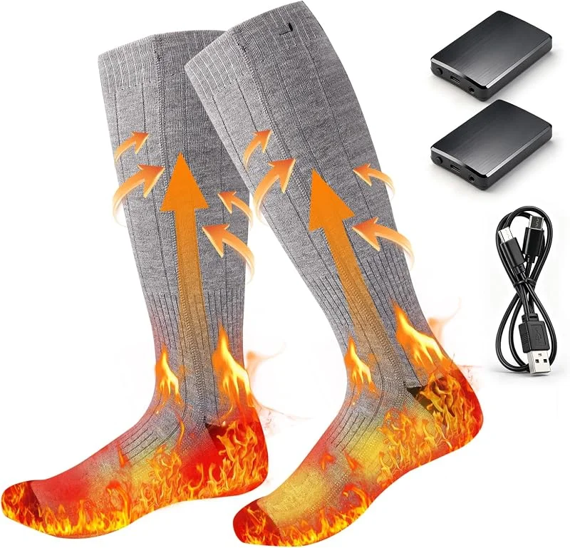 TUT Calzini riscaldati per uomo e donna, calzini elettrici riscaldanti su — Abbigliamento riscaldato