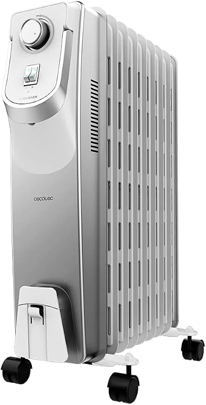 Cecotec Radiatore olio elettrico ReadyWarm 9000 Space 360, 9 moduli, consumo energetico, 2000 W, 3 livelli, avvolgicavo, tecnologia 360, sistema di sicurezza, 22 m2 (05888) — Riscaldamento