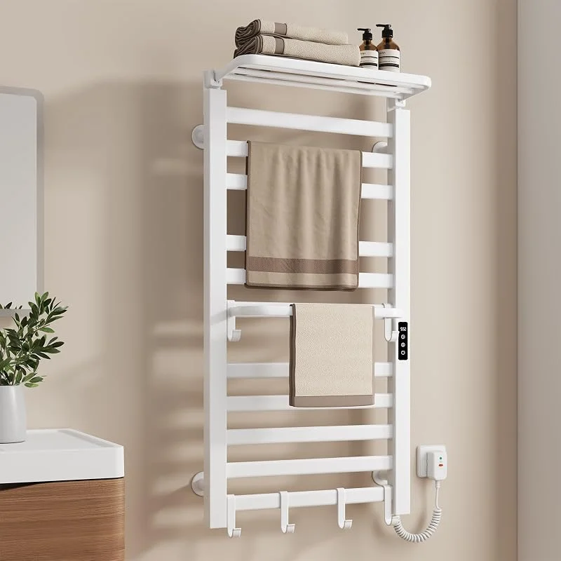 EMKE Scaldasalviette Elettrico da Bagno 1000 x 500 mm, Bianco — Riscaldamento