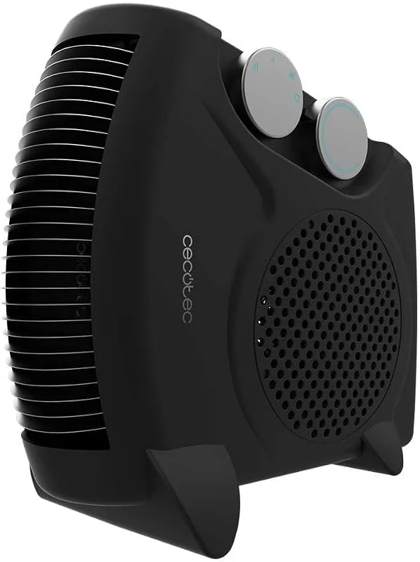 Cecotec Termoventilatore ReadyWarm 2000 Max Dual Black. 2000 W, 3 Modalità di Funzionamento (Cool, Warm, Hot), Leggero, Termostato Regolabile, Silenzioso, Sicurezza da Surriscaldamento