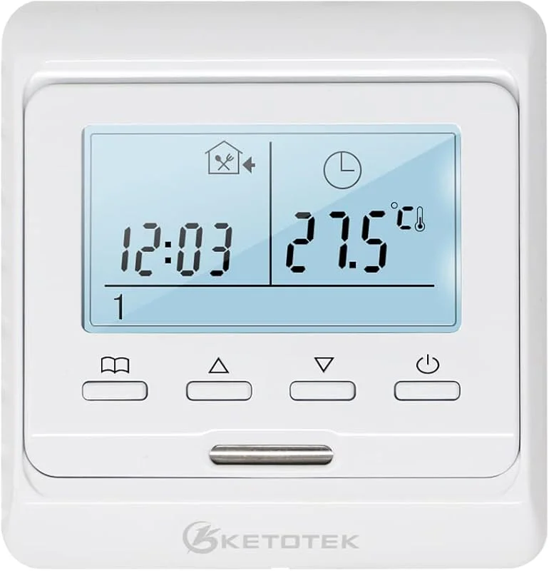 KETOTEK Termostato Programmabile per Riscaldamento a Pavimento Elettric