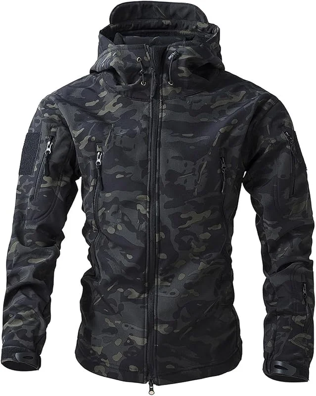 Giacca Da Uomo Zip Running Trekking Riscaldato Cappuccio Lavoro Invernale — Abbigliamento riscaldato