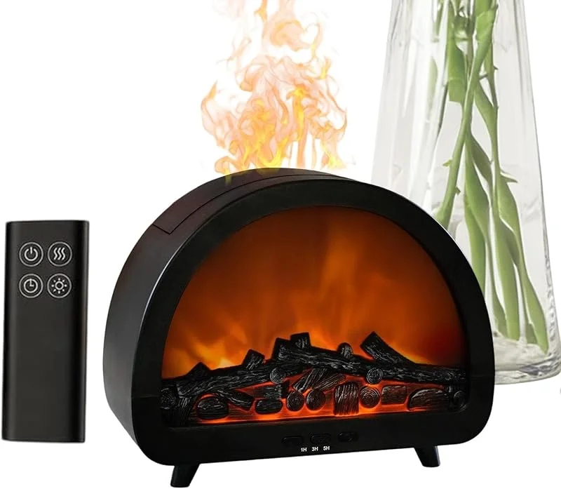 Diffusore per aromaterapia per, umidificatore a fiamma a 12 colori