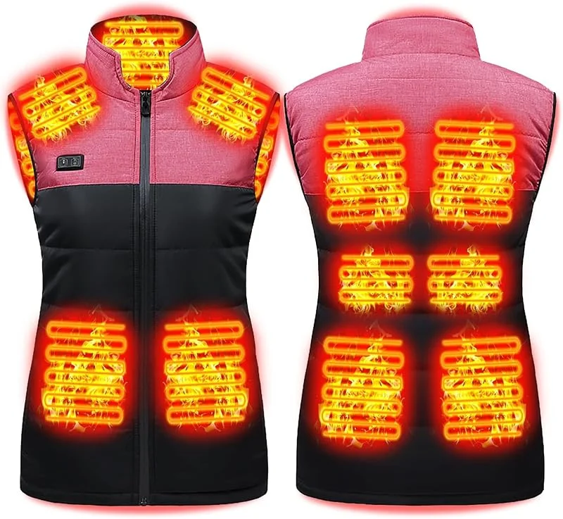 Gilet riscaldato per uomo e donna, giacca riscaldante elettrica USB con 11 zone di riscaldamento, gilet leggero riscaldato, per pesca e caccia — Abbigliamento riscaldato