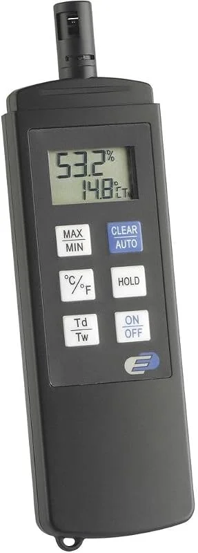 TFA Dostmann 31.1028 Termoigrometro digitale professionale Dewpoint Pro, con controllo della temperatura e dell'umidità, ideale per misure professionali del clima degli ambienti, L 50 x P 20 (50) x H 173 mm — Umidificatore