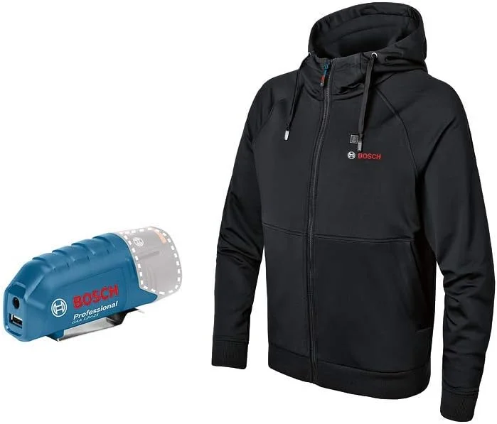 Bosch Professional Giubbotto riscaldabile GHH 12+18V XA (incl. adattatore per ricarica USB GAA 12V-21, senza batteria) - Taglia S — Abbigliamento riscaldato