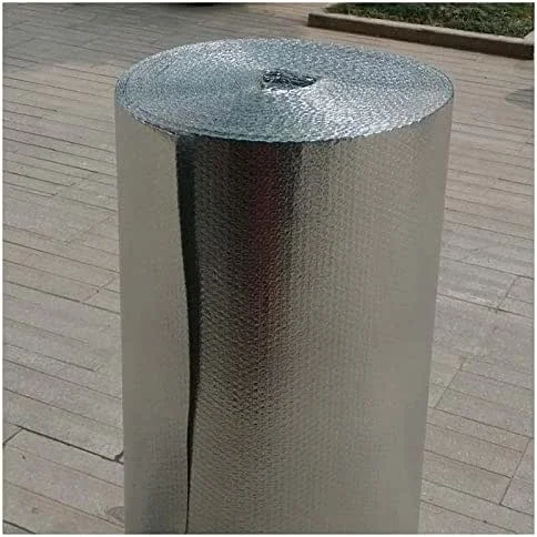 Rotolo di Isolamento in Lamina Pannelli isolanti in Lamina a Bolle Rotolo di Isolamento in Lamina Riflettente bifacciale, barriera Isolante radiante Termica a Doppia Bolla per pareti, pavime — Riscaldamento