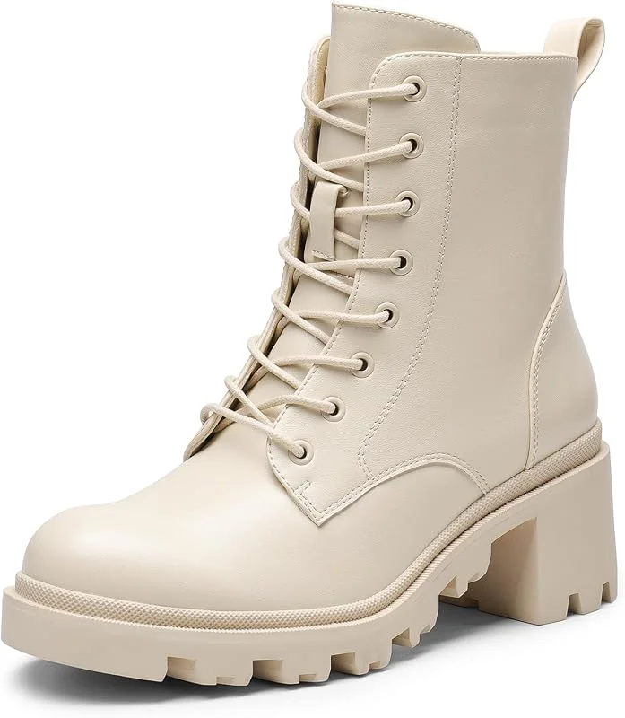 DREAM PAIRS Stivaletti Donna Tacco Grosso Invernali — Abbigliamento riscaldato