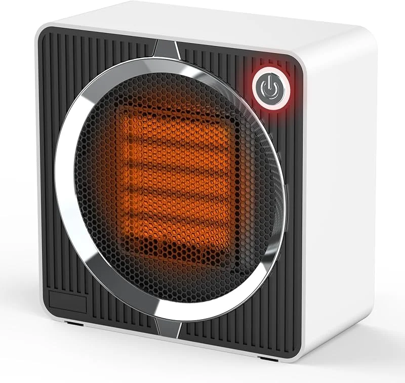 500W Termoventilatore Basso Consumo, Stufetta Ceramica, Scaldabagno Elettrico Integrati, Stufetta Elettrica PTC, Doble Protección de Seguridad, Portatile Silenzioso per Piccoli Spazi — Riscaldamento