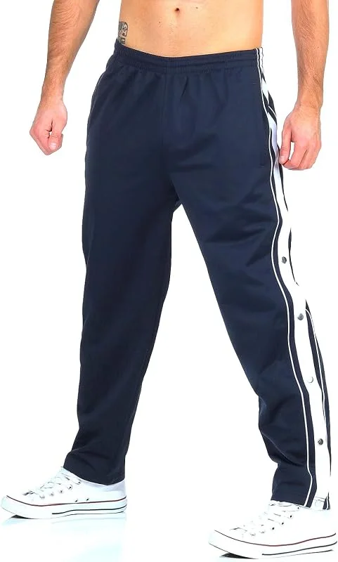 Pantaloni sportivi da uomo con bottoni laterali, per il tempo libero e lo jogging — Abbigliamento riscaldato