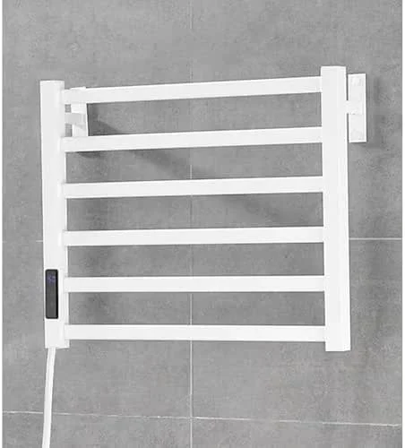 Scaldasalviette Elettrico in Fibra di Carbonio, asciugatrice Rapida per Bagno, Spa, scaldasalviette da Parete Bianco per Accappatoio, Coperta e Pigiama — Riscaldamento