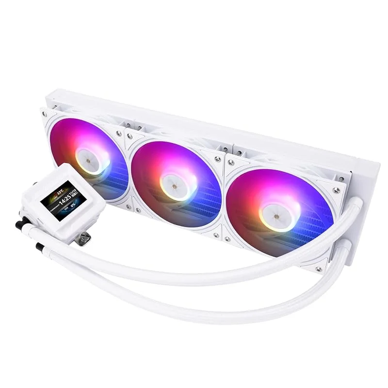 TR-Thermalright FW360 SE White ARGB Liquid CPU, schermo LCD IPS da 2 pollici con risoluzione 320 x 240, magnetico, tema dello schermo fai da te, per AM4, AM5, LGA1851, 1700, 115x — Riscaldamento