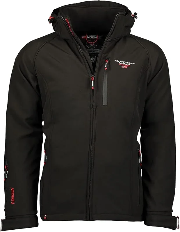 Geographical Norway Taboo Men - Giacca Softshell Uomo Cappuccio Impermeabile - Giubbotto invernale Antipioggia Esterno - Escursionismo Sci Autunno Inverno Primavera — Abbigliamento riscaldato