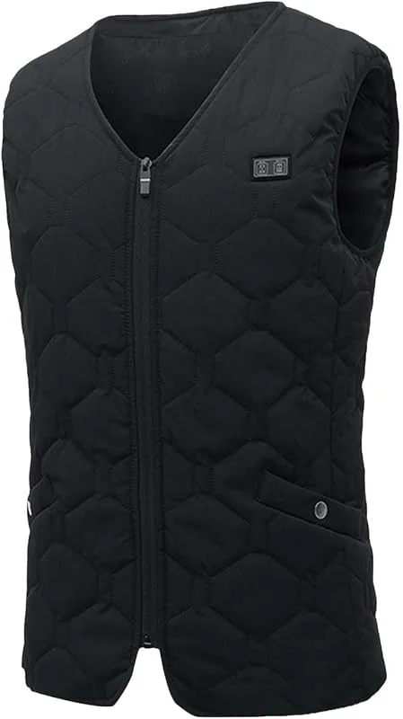 Gilet Riscaldato Uomo Donna, Giacca Riscaldata USB, Giubbotto Riscaldato Elettrici, con 3 Temperature, 20, 11 Zone di Riscaldamento, Lavabile, per Caccia Moto Sci e Campeggio, 3XL(Senza Batteria) — Abbigliamento riscaldato