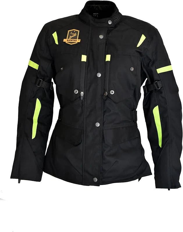 Giacca da Moto, modello MACAO, 4 stagioni, donna, Cordura 500D impermeabili, con riflettenti e aereazioni. Protezione CE — Abbigliamento riscaldato