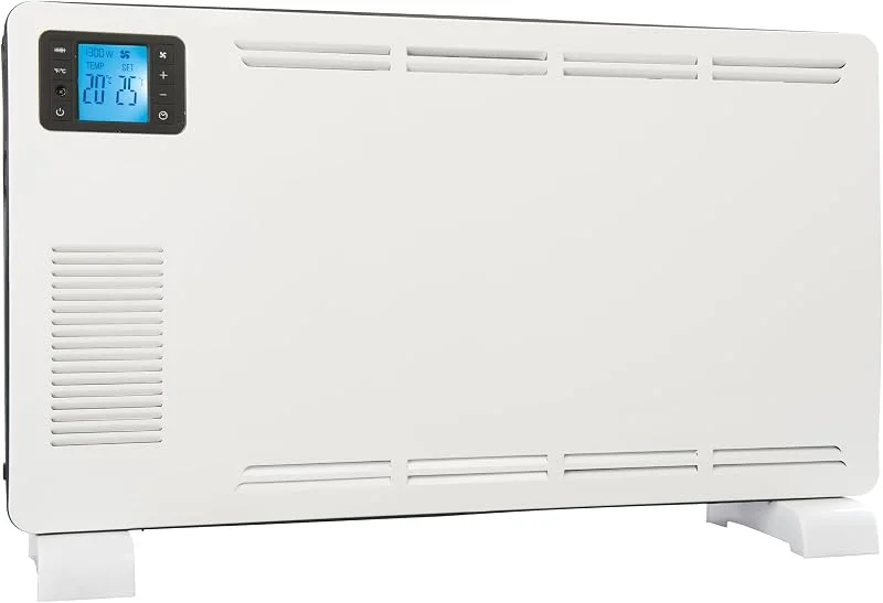 ELICENT, Caldo Turbo 2000 Tech, Termoconvettore 2000W a Convezione Naturale Silenzioso, con Telecomando, Display e Maniglie Laterali, Superficie Riscaldata 20m² — Riscaldamento