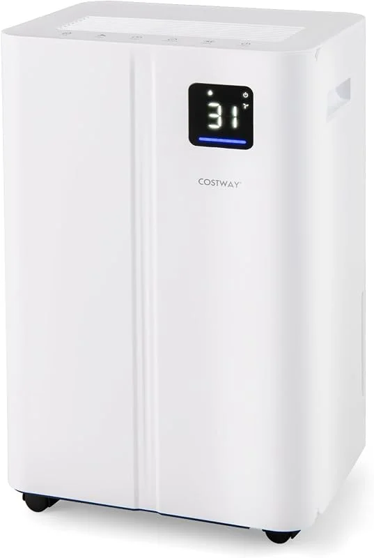 COSTWAY 25, 5L Deumidificatore per Casa con 3 Modalità e Timer 24H