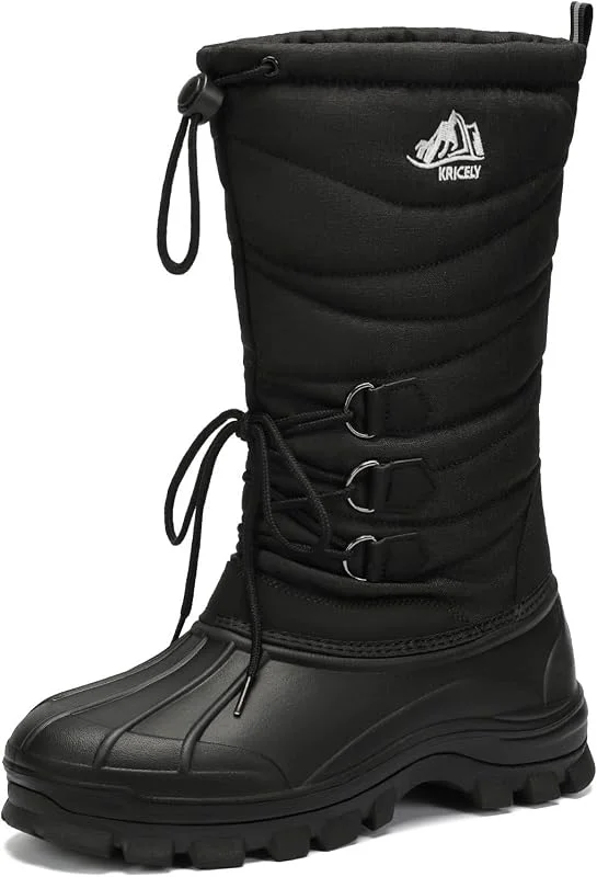Kricely Stivali Uomo Donna Inverno Scarpe da Neve Snow Boots Impermeabili Stivaletti — Abbigliamento riscaldato