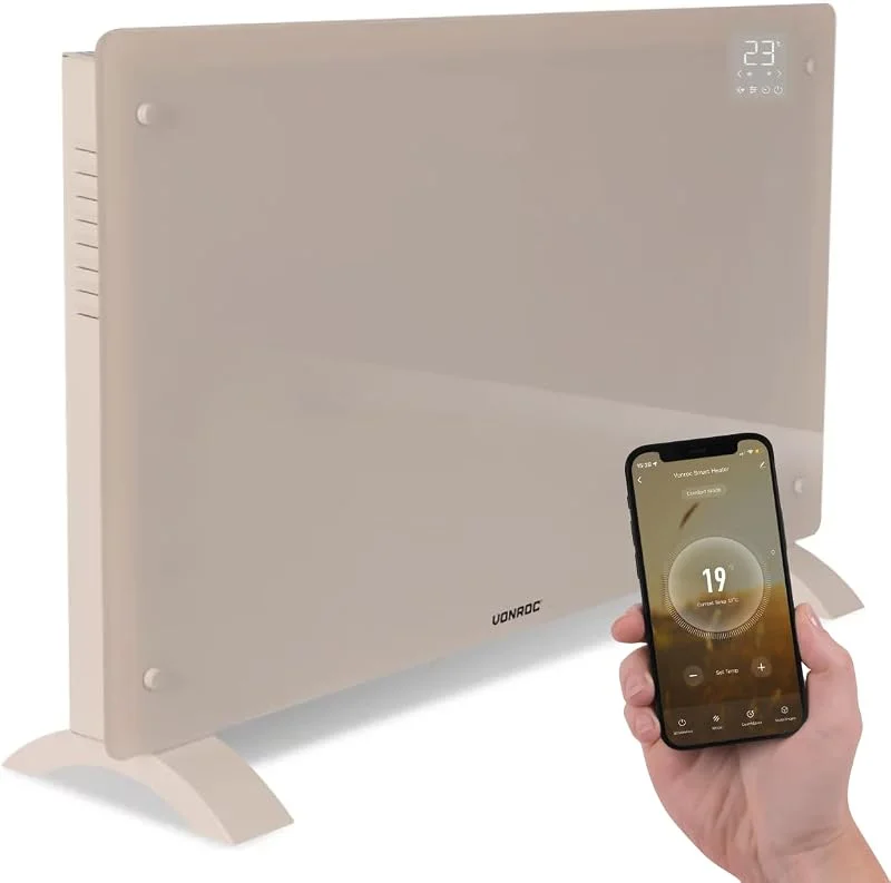VONROC Termoconvettore Elettrico 2000W WiFi, con App, fino a 24 m² — Riscaldamento