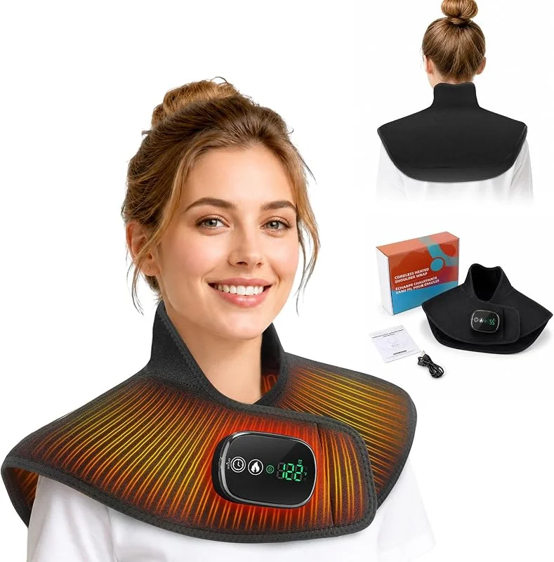 Scalda Collo Elettrico Senza Fili, 4 Temp e 5 Timer — Riscaldamento