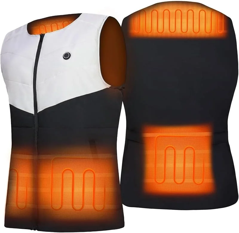 Gilet riscaldato for Uomo e Donna, 3 impostazioni di Calore, 4 Zone, Gilet Termico Invernale riscaldato Senza Batteria(XL) — Abbigliamento riscaldato