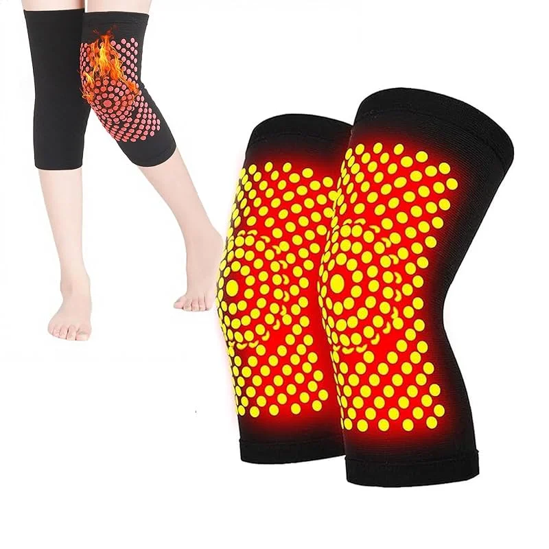 Ginocchiere termiche, ginocchiere, terapia termica, ginocchiere, scaldacollo, per dolori di artrite alla gamba, corsa, palestra, nero, 1 Paia Ginocchio Riscaldato per Alleviare lo Stress — Abbigliamento riscaldato