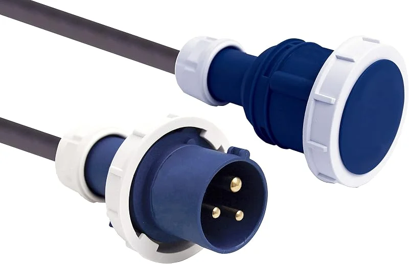 Electraline 46139 Prolunga industriale in Neoprene 10M H07RN-F 3G2.5mm, Spina, Presa IP67 — Riscaldamento